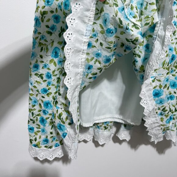 Dressbarn Womens Floral Midi Skirt Size 16W Cottagecore White Eyelet Prairie - Picture 6 of 8